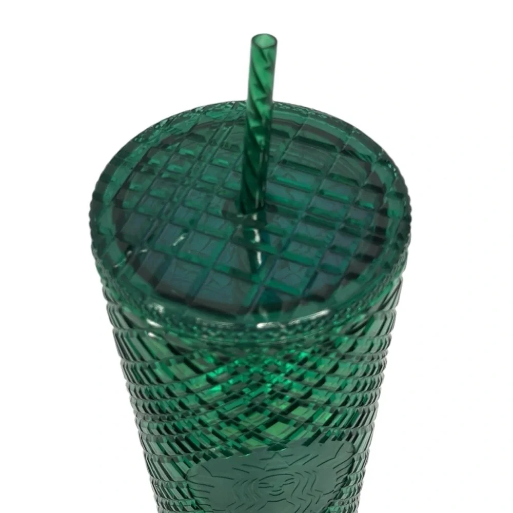 New Starbucks Jeweled Emerald Green 2022 Holiday Cold Studded Venti Tumbler 24oz
